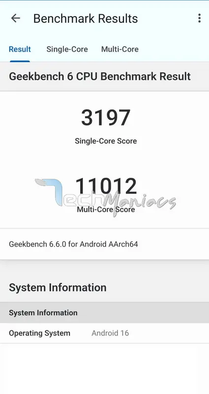 نتائج Geekbench Galaxy S26 Exynos 2600