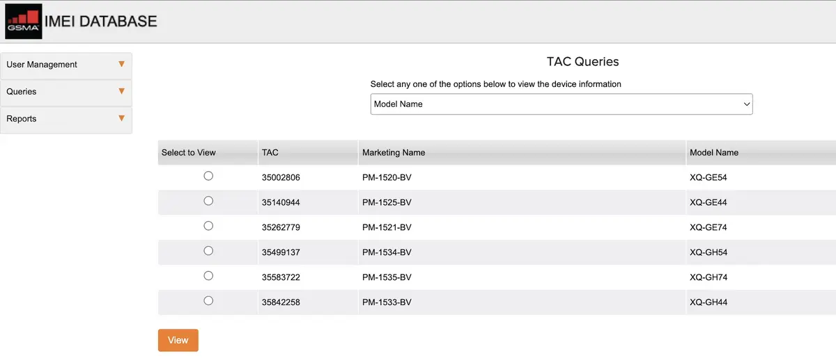 أسماء موديلات Sony Xperia 1 VIII و Xperia 10 VIII المسجلة لدى GSMA